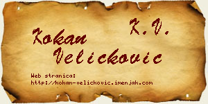 Kokan Veličković vizit kartica